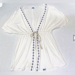 Eco-friendly American made 100% Hemp-Anchor Trimmed Coverall Size Small